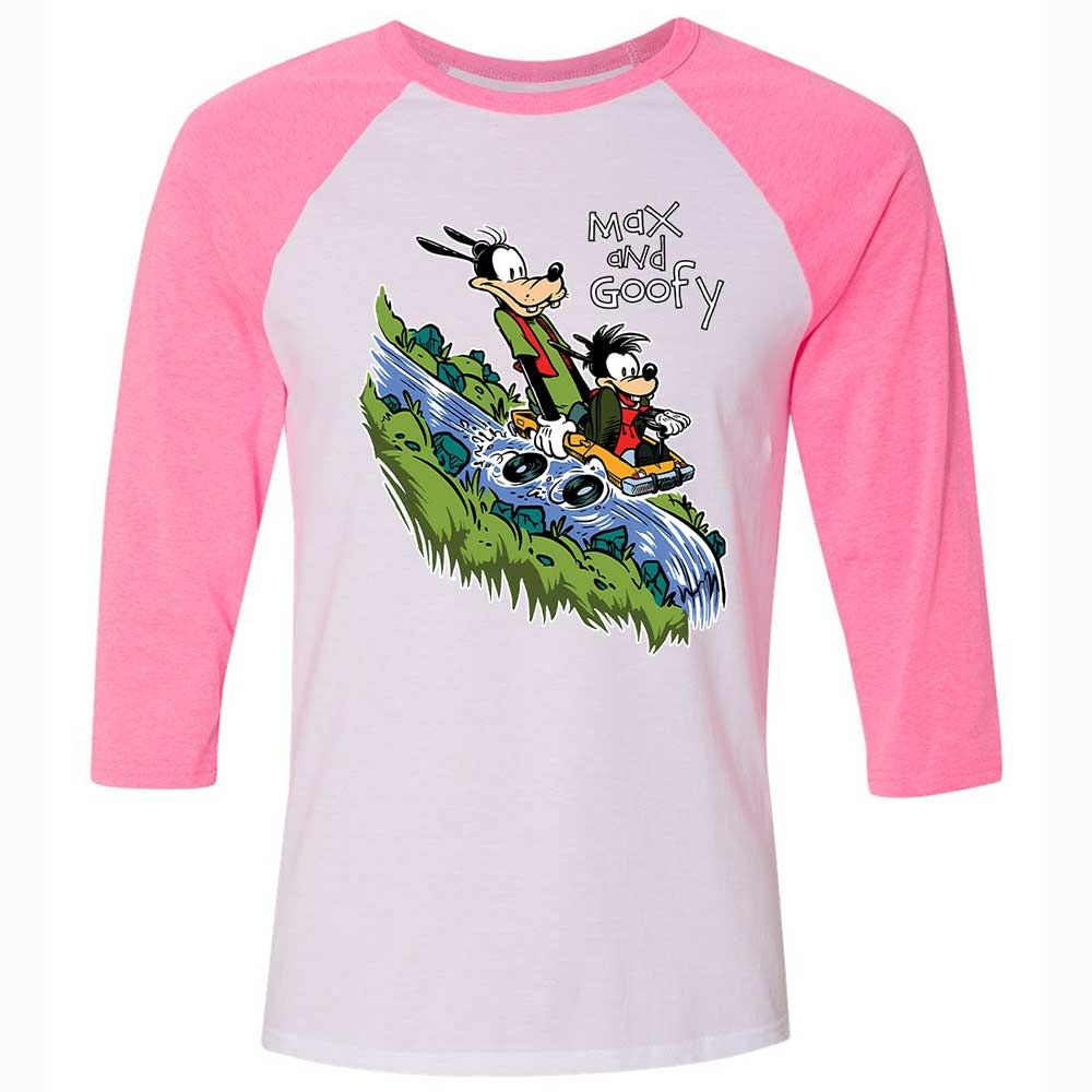 Unisex 3/4 Baseball Tee - SGKHQ5ZS - White/Neon Pink - 12