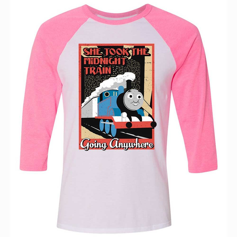 Unisex 3/4 Baseball Tee - YB38ZE1D - White/Neon Pink - 12