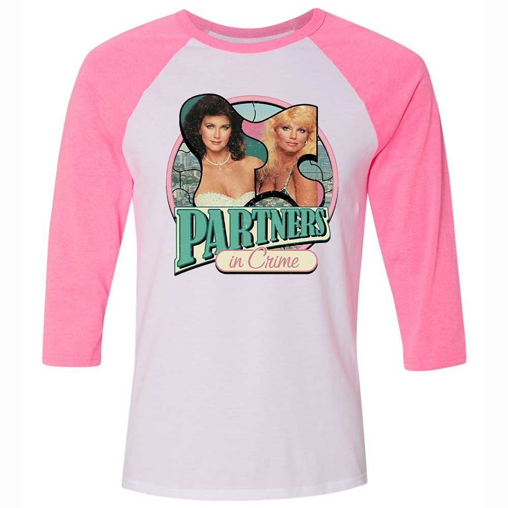 Unisex 3/4 Baseball Tee - 4DV2UWXM - White/Neon Pink - 12