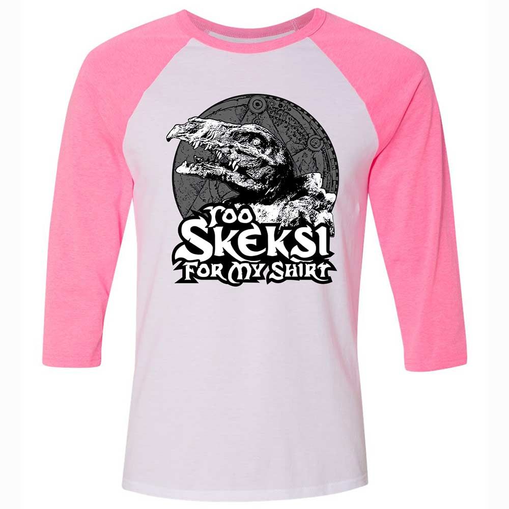 Unisex 3/4 Baseball Tee - QD15FAVQ - White/Neon Pink - 12
