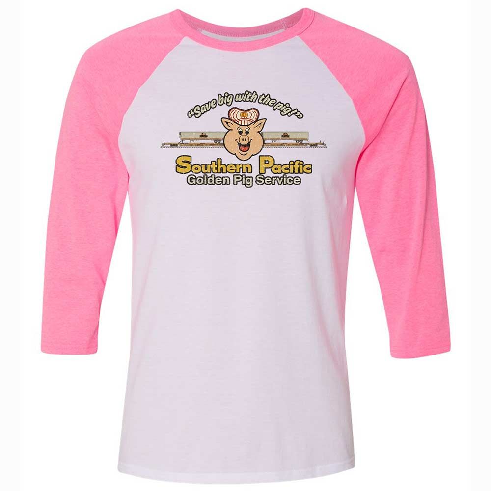 Unisex 3/4 Baseball Tee - 5N9WTPJJ - White/Neon Pink - 12