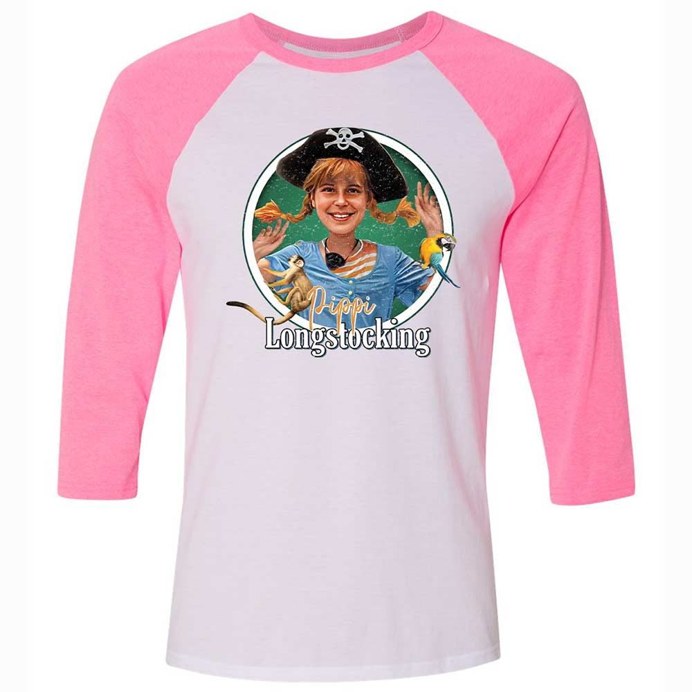 Unisex 3/4 Baseball Tee - 2JNL29P3 - White/Neon Pink - 12