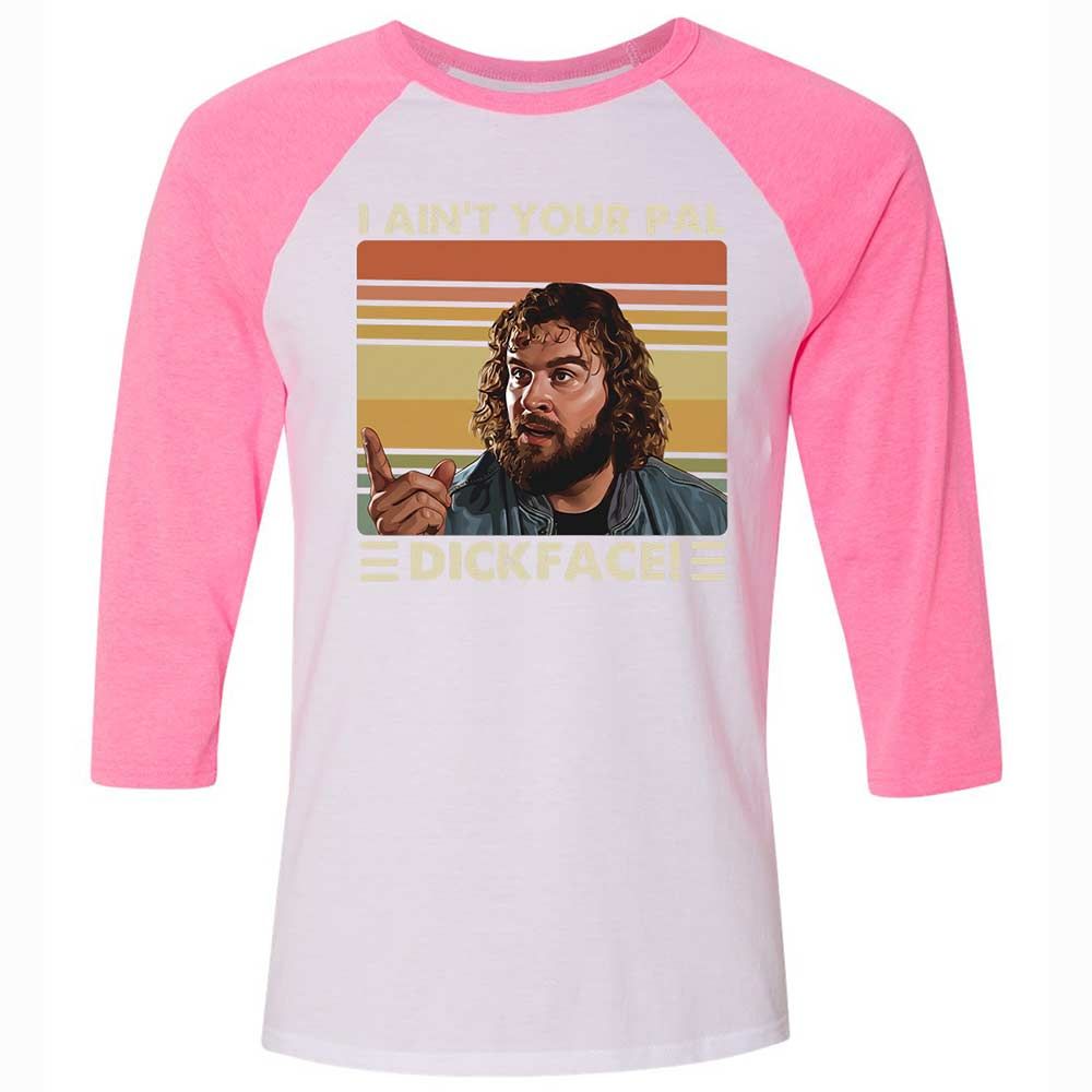 Unisex 3/4 Baseball Tee - RDEPA9SK - White/Neon Pink - 12
