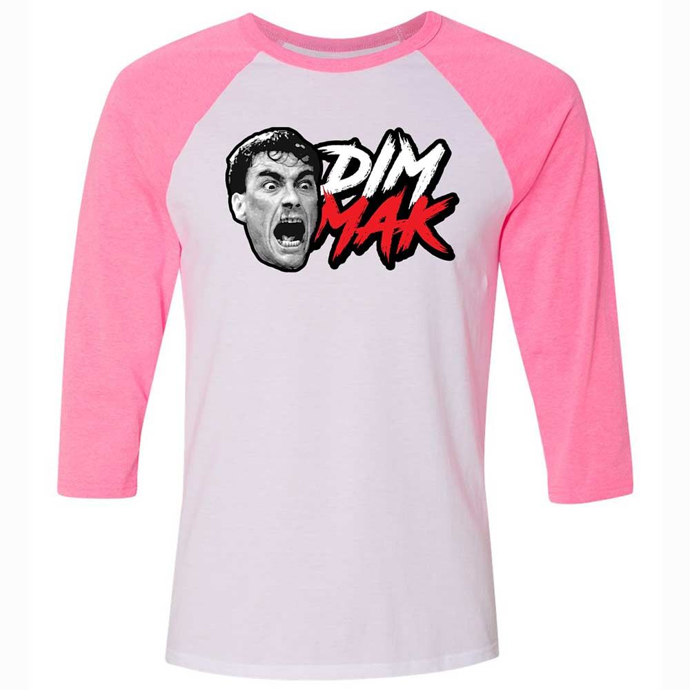 Unisex 3/4 Baseball Tee - AAPFTLS2 - White/Neon Pink - 12