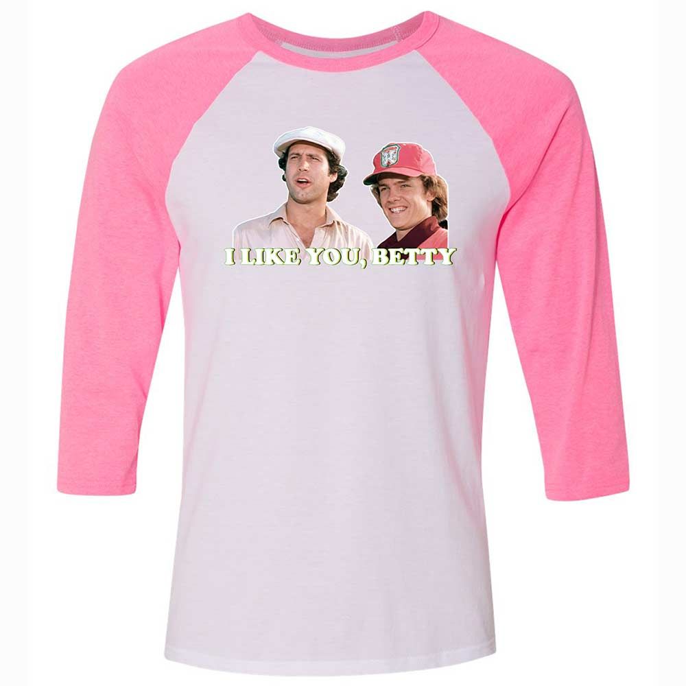Unisex 3/4 Baseball Tee - MX2ETZG5 - White/Neon Pink - 12