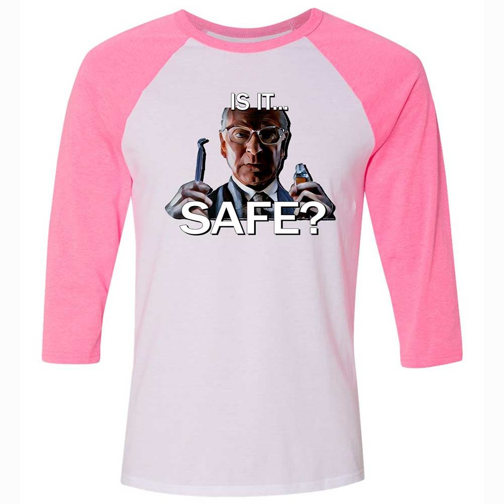 Unisex 3/4 Baseball Tee - 9VJ7WWRM - White/Neon Pink - 12