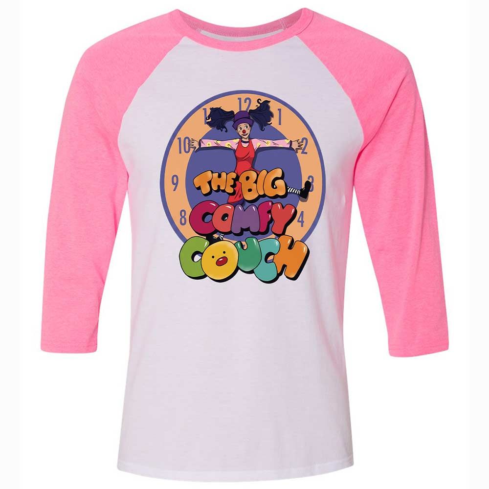 Unisex 3/4 Baseball Tee - 4D3B2EBE - White/Neon Pink - 12