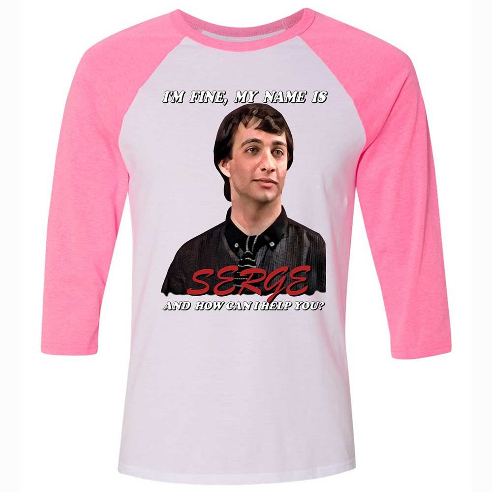 Unisex 3/4 Baseball Tee - 275RNPJT - White/Neon Pink - 12