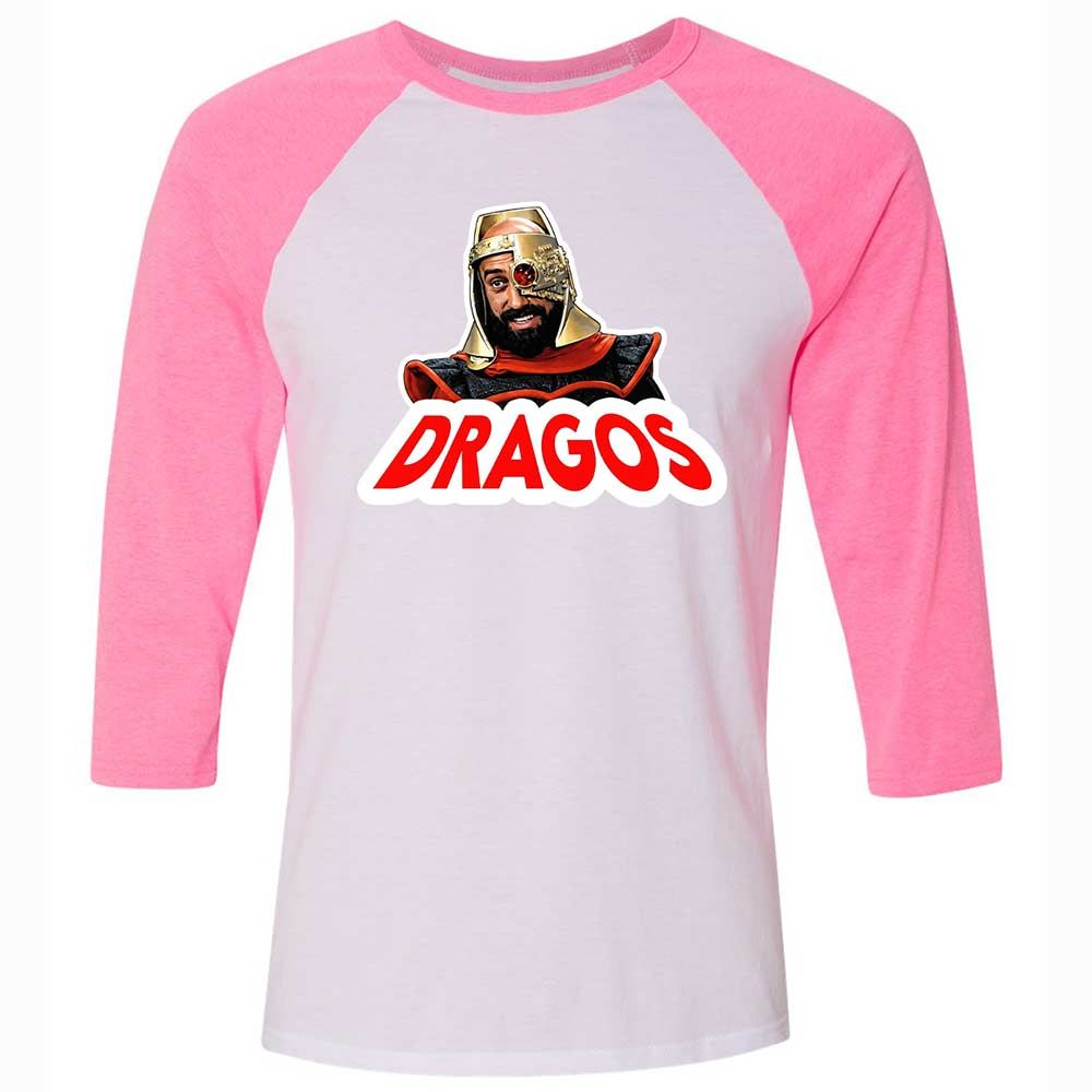 Unisex 3/4 Baseball Tee - EN5GKRTG - White/Neon Pink - 12