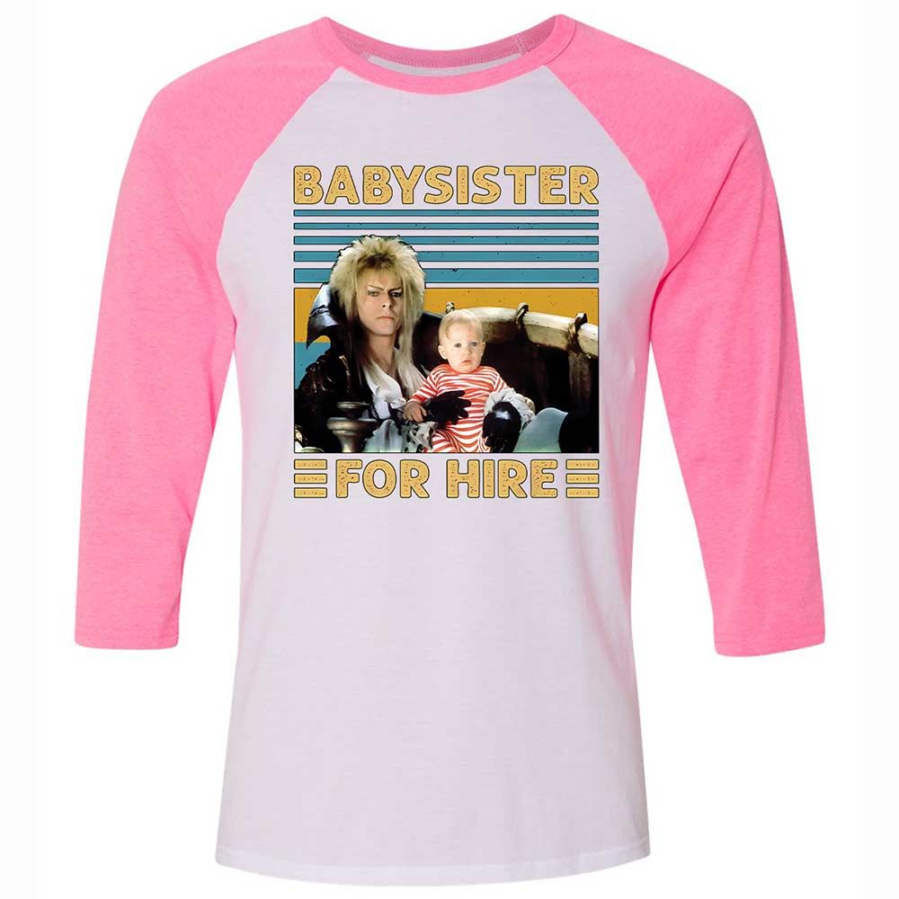 Unisex 3/4 Baseball Tee - D8HZAEPK - White/Neon Pink - 12