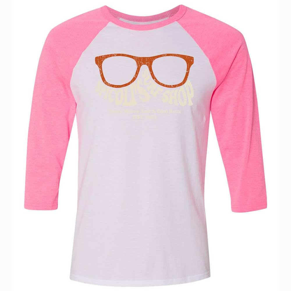 Unisex 3/4 Baseball Tee - BZ8E8H8B - White/Neon Pink - 12