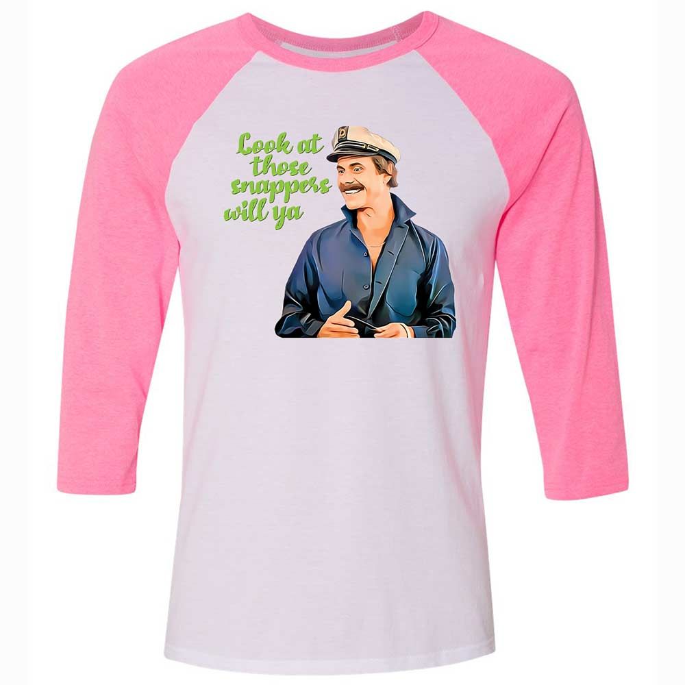 Unisex 3/4 Baseball Tee - 123VH5AE - White/Neon Pink - 12