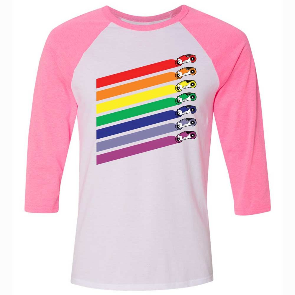 Race The Rainbow - White/Neon Pink - 12
