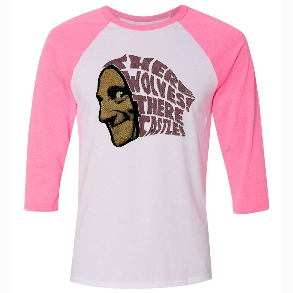 Unisex 3/4 Baseball Tee - SP9C3C55 - White/Neon Pink - 12