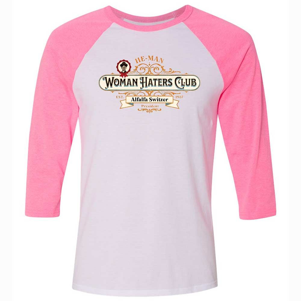 Unisex 3/4 Baseball Tee - L5EJCTDA - White/Neon Pink - 12