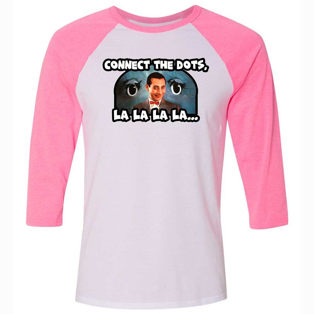 Unisex 3/4 Baseball Tee - L6859H1L - White/Neon Pink - 12