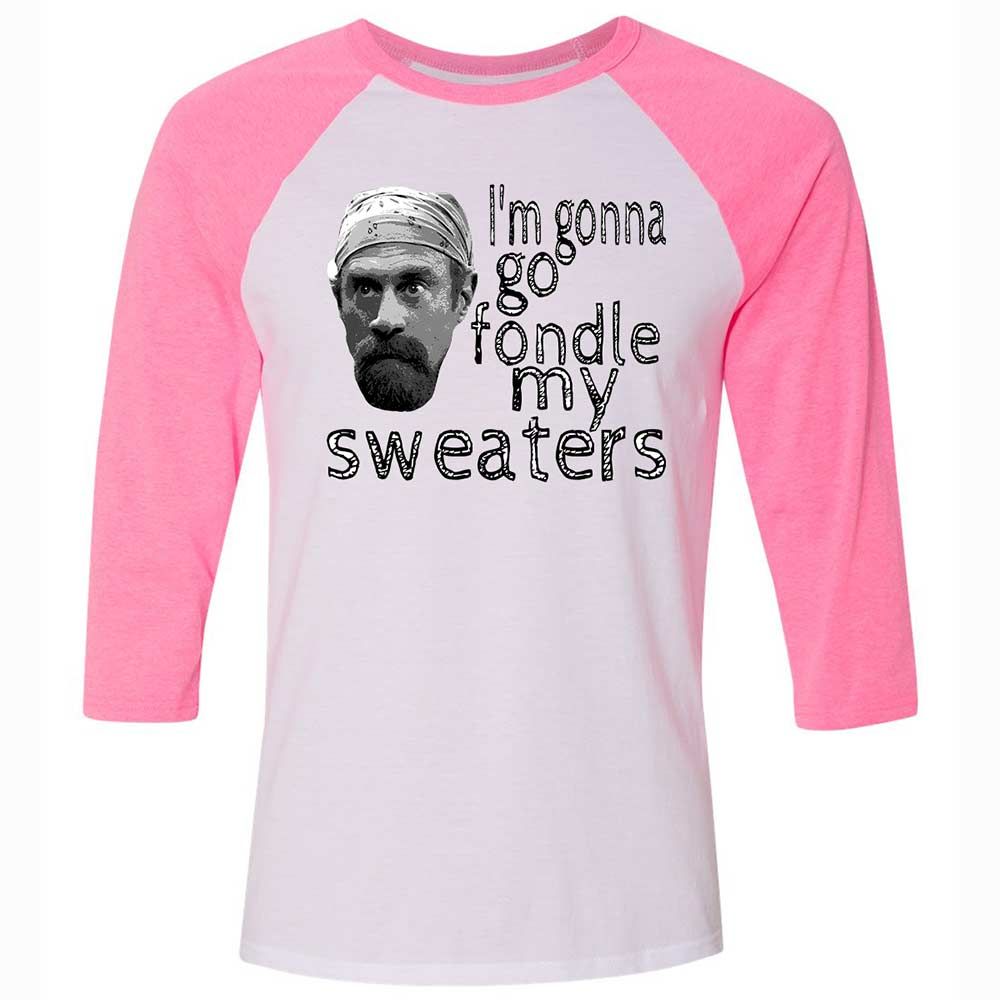 Fondle my sweaters - White/Neon Pink - 12