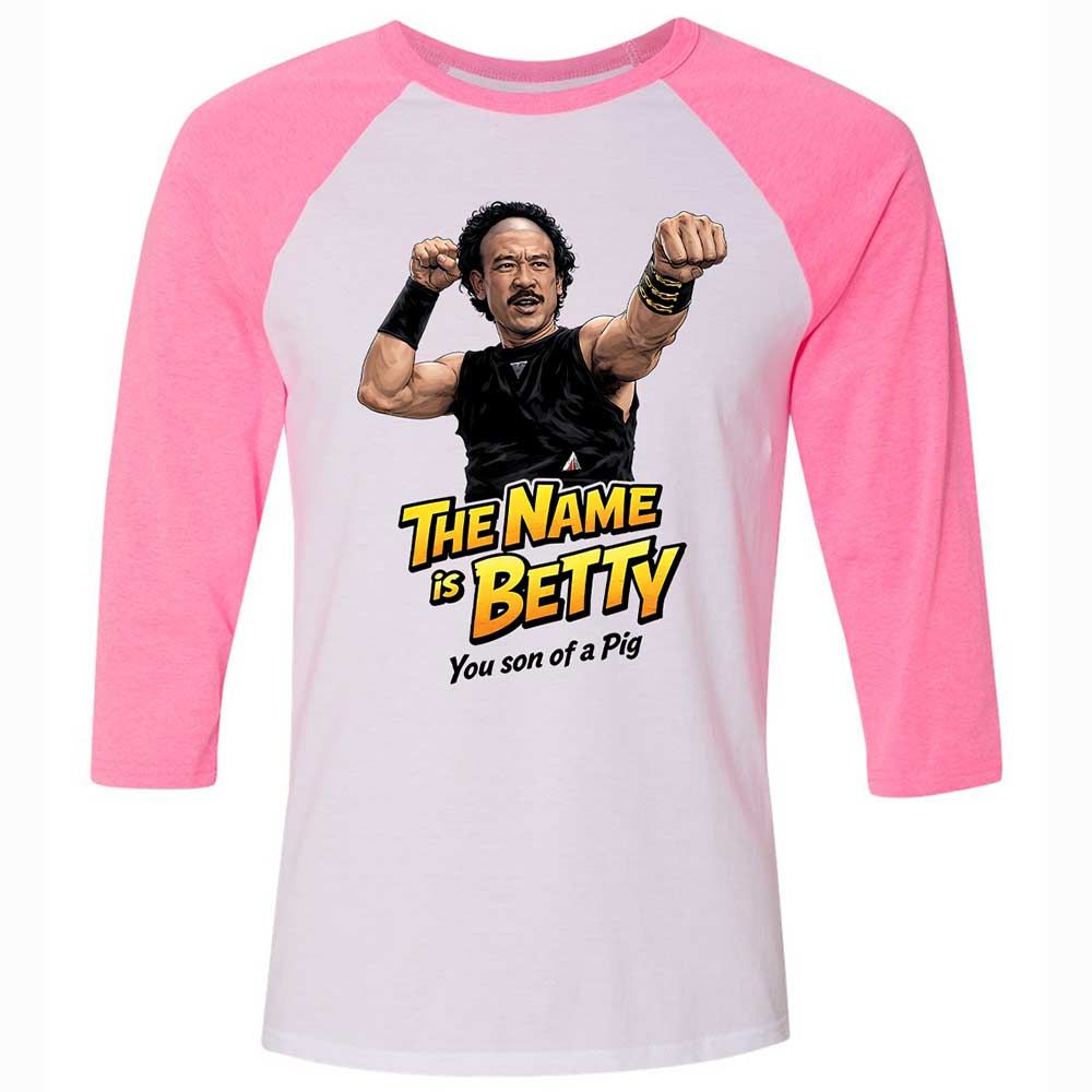 Unisex 3/4 Baseball Tee - SA867Y9Y - White/Neon Pink - 12