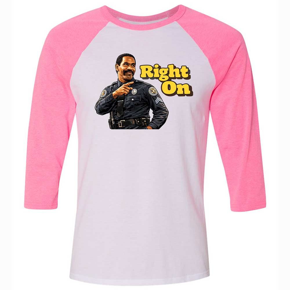 Unisex 3/4 Baseball Tee - AFXRC7YR - White/Neon Pink - 12