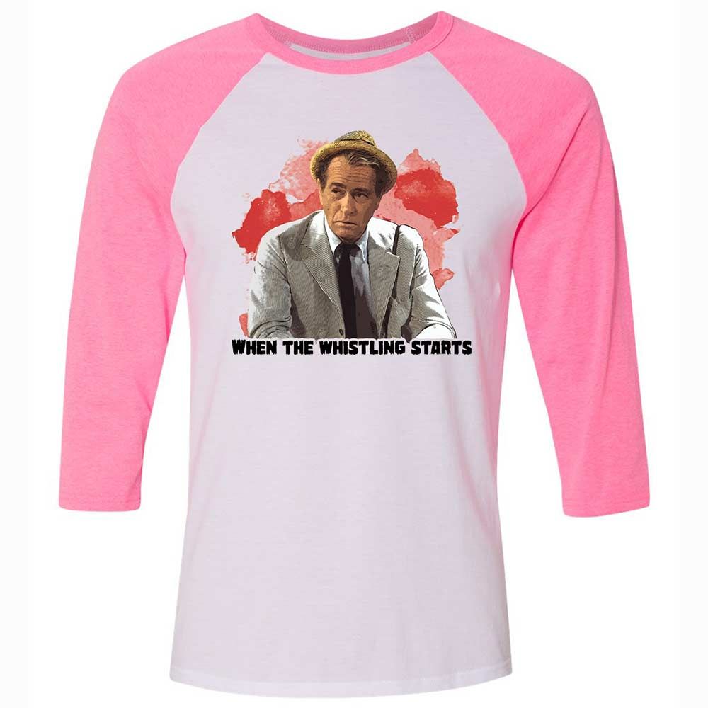 Unisex 3/4 Baseball Tee - NT27EKPN - White/Neon Pink - 12