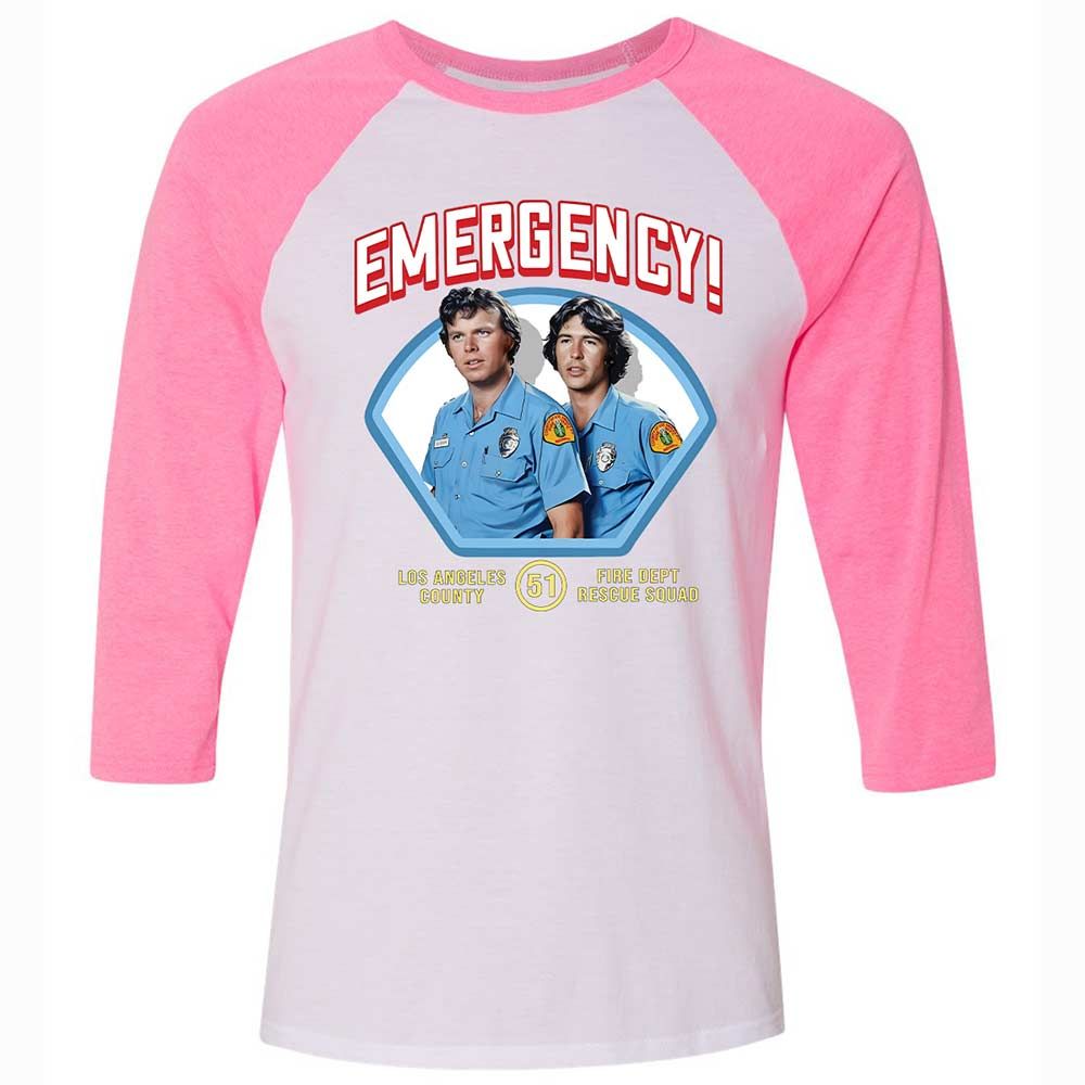 Unisex 3/4 Baseball Tee - A4D5F7PS - White/Neon Pink - 12