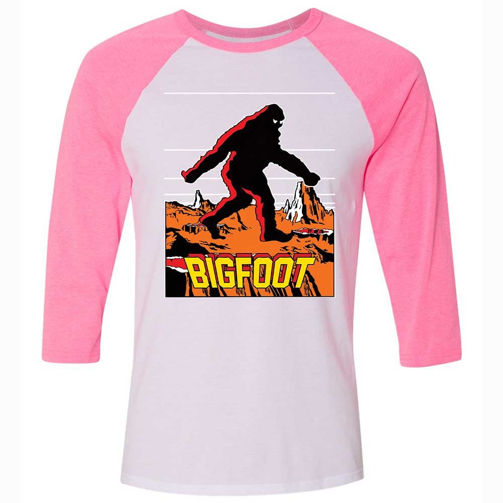 Unisex 3/4 Baseball Tee - SXU897H6 - White/Neon Pink - 12