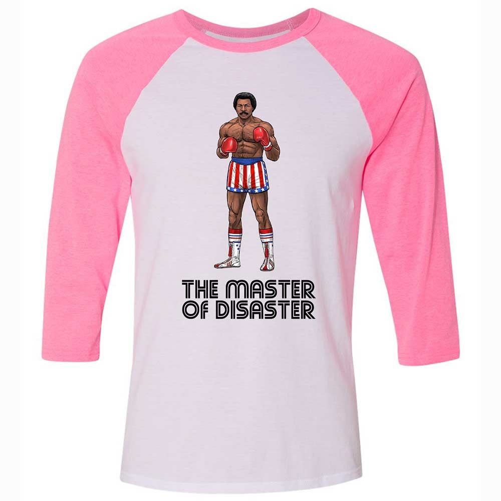 Unisex 3/4 Baseball Tee - CWBFW3L8 - White/Neon Pink - 12