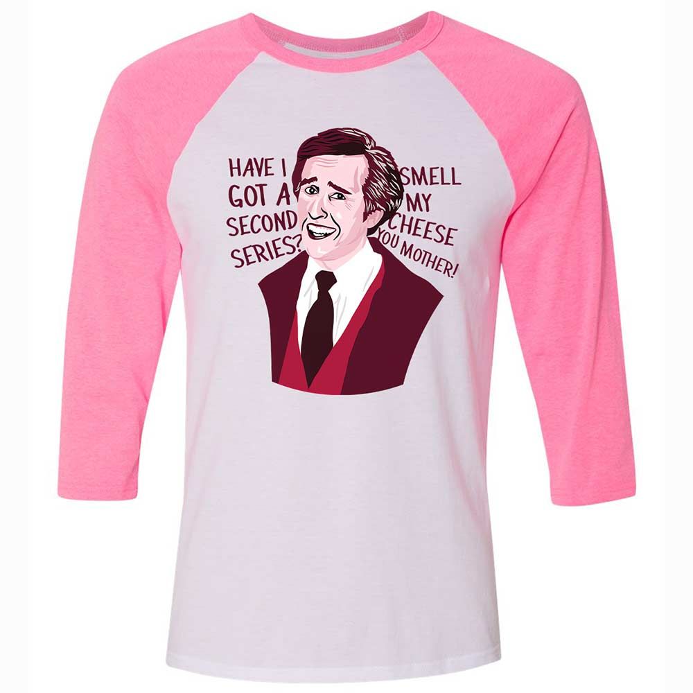 Unisex 3/4 Baseball Tee - DLFRZQXB - White/Neon Pink - 12