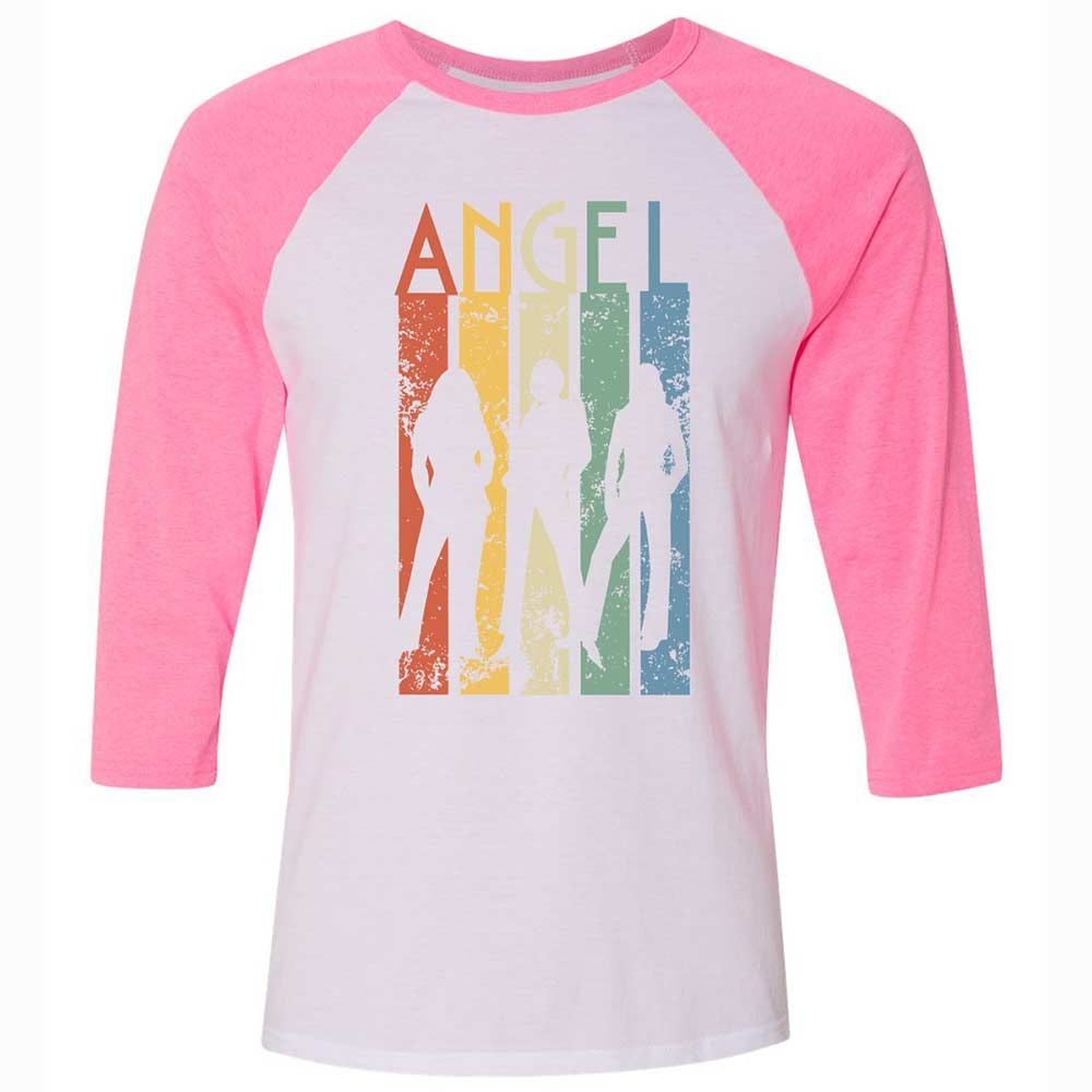Unisex 3/4 Baseball Tee - HRKVRHLZ - White/Neon Pink - 12