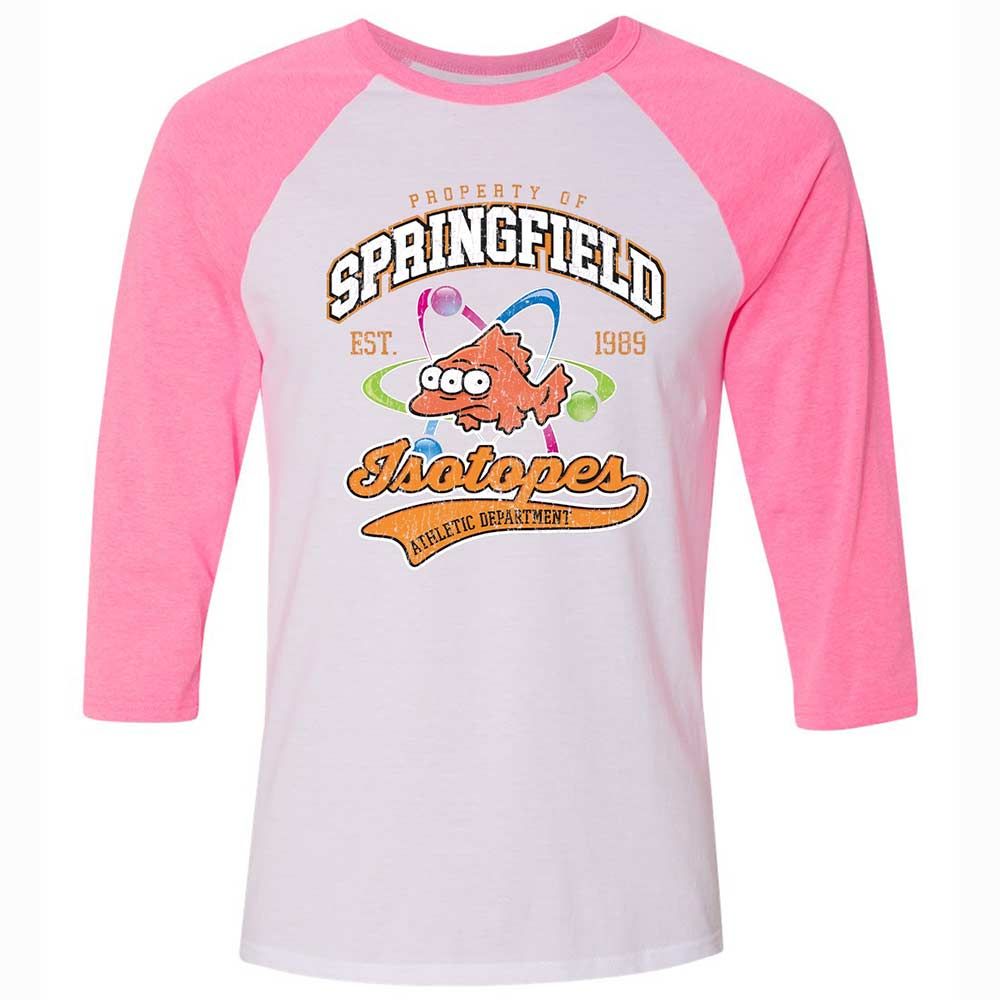 Unisex 3/4 Baseball Tee - ZNKS8NBY - White/Neon Pink - 12