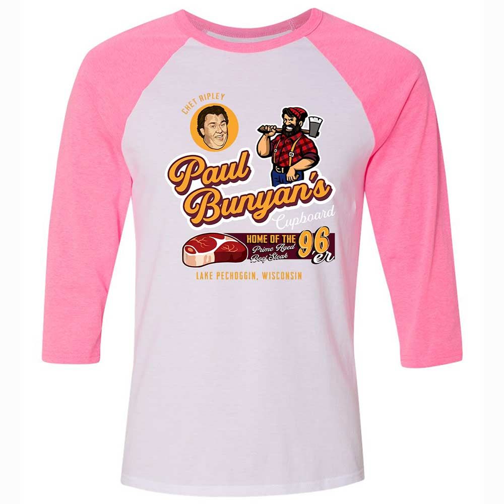 Unisex 3/4 Baseball Tee - AYGLA6T4 - White/Neon Pink - 12