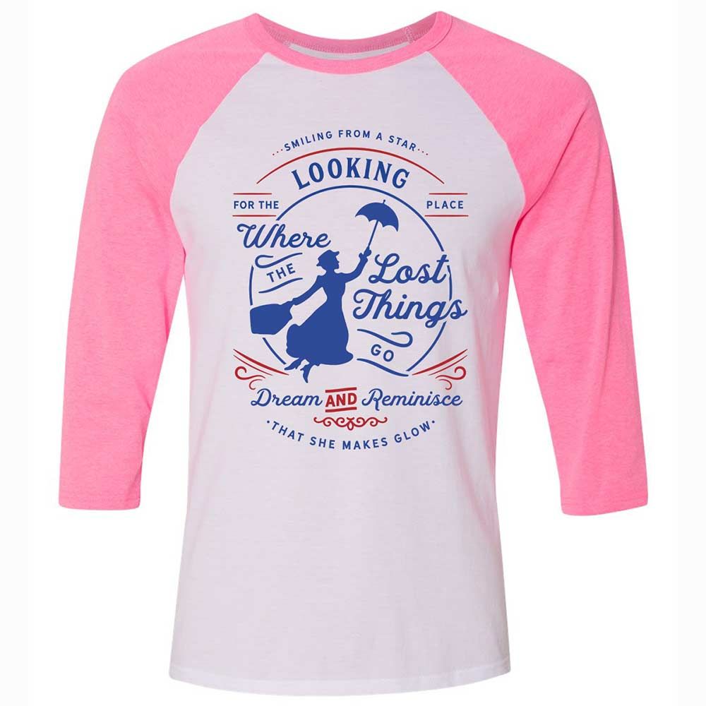 Unisex 3/4 Baseball Tee - 4FFJ1J7S - White/Neon Pink - 12