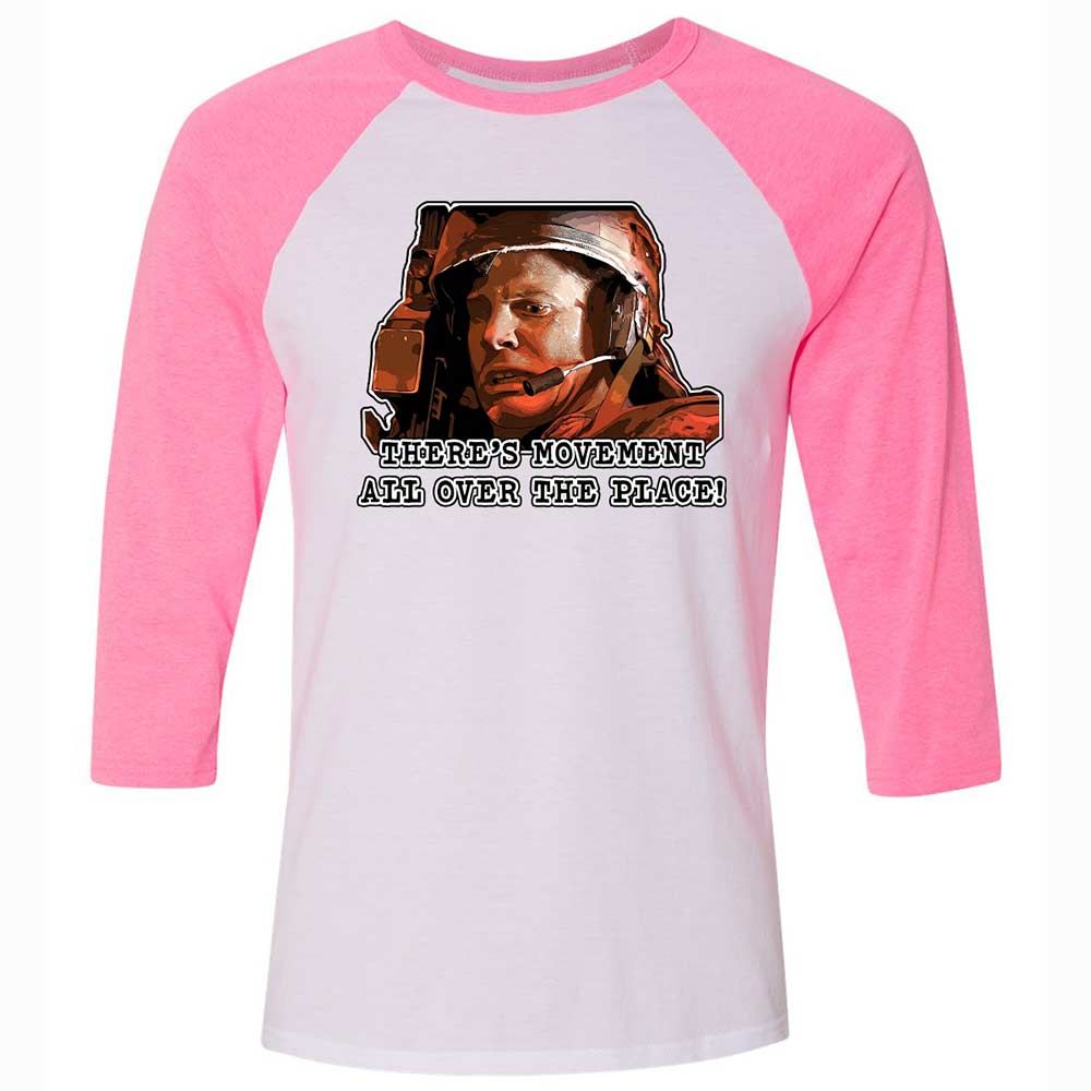 Unisex 3/4 Baseball Tee - HT33EYMQ - White/Neon Pink - 12