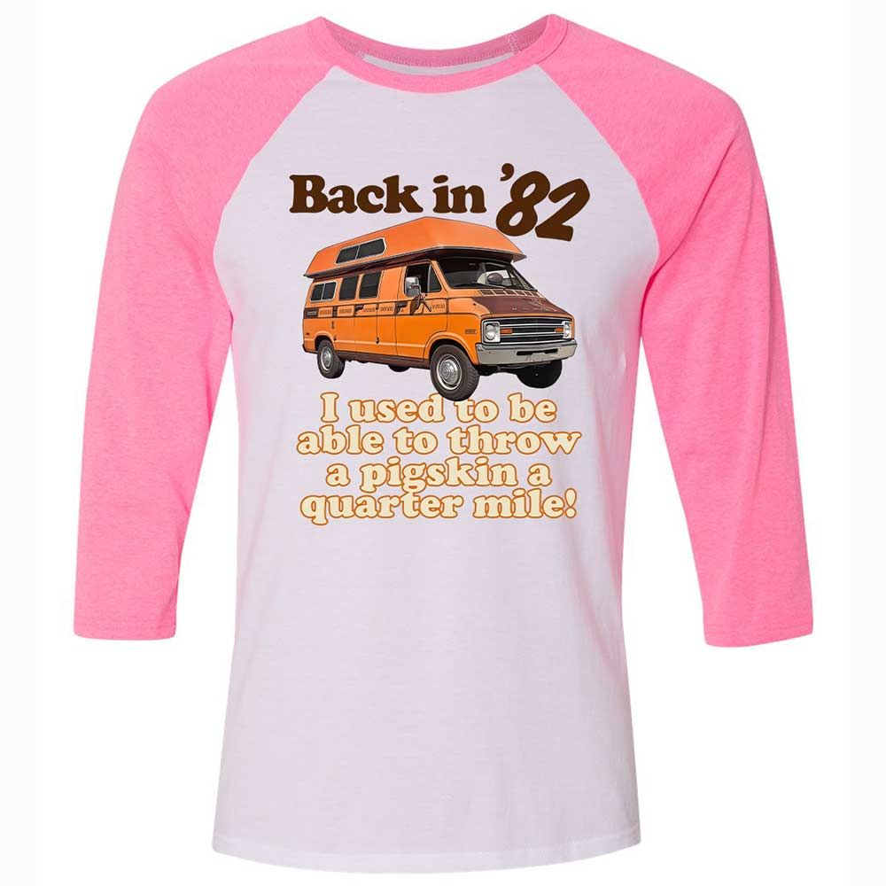 Unisex 3/4 Baseball Tee - RZ1M5H5X - White/Neon Pink - 12