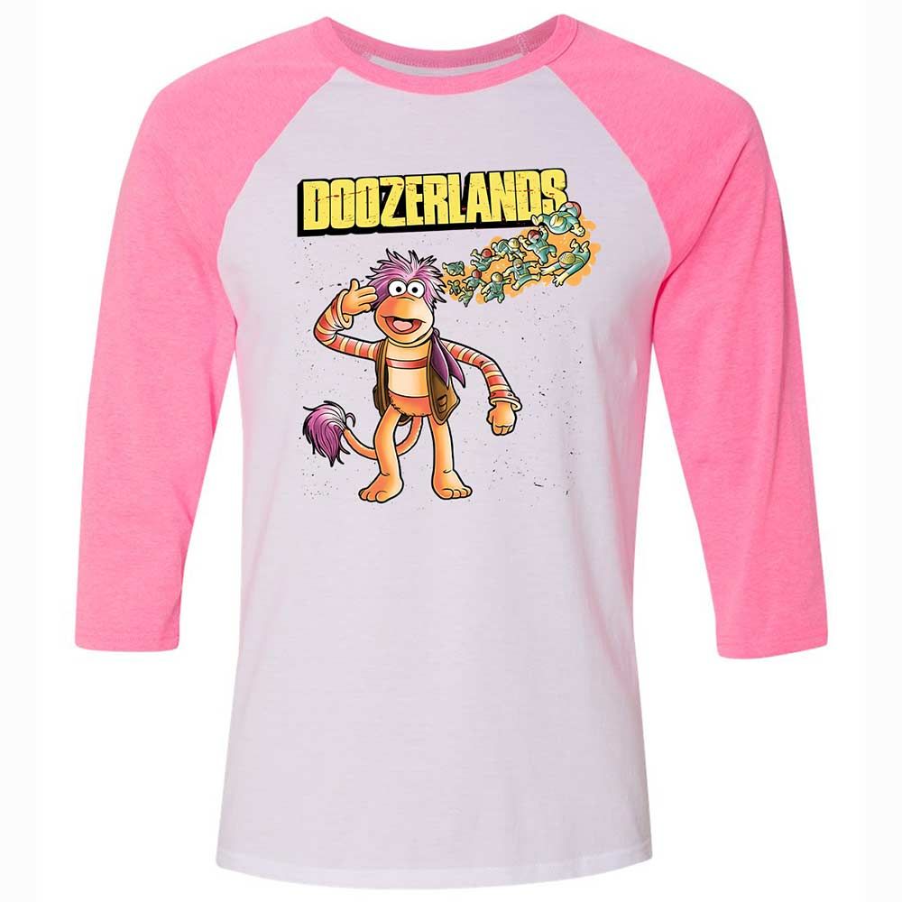 Unisex 3/4 Baseball Tee - ZV857GYX - White/Neon Pink - 12