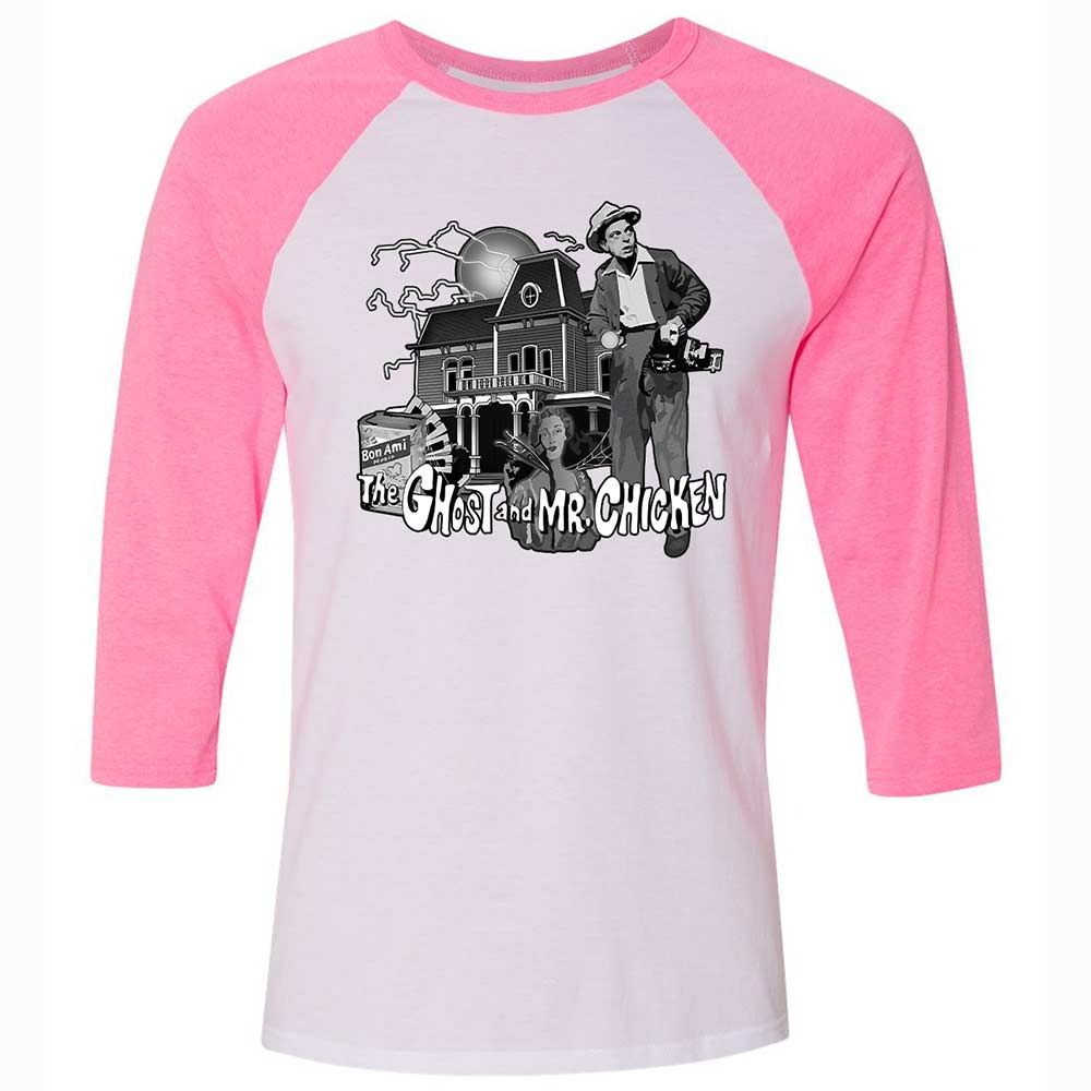 Unisex 3/4 Baseball Tee - 2Q2ZXGAW - White/Neon Pink - 12