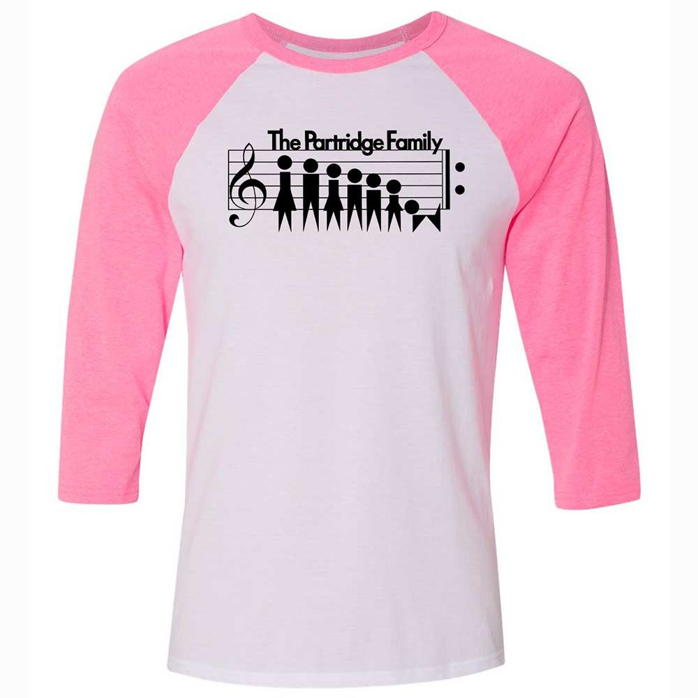 Unisex 3/4 Baseball Tee - CFW8XB2C - White/Neon Pink - 12