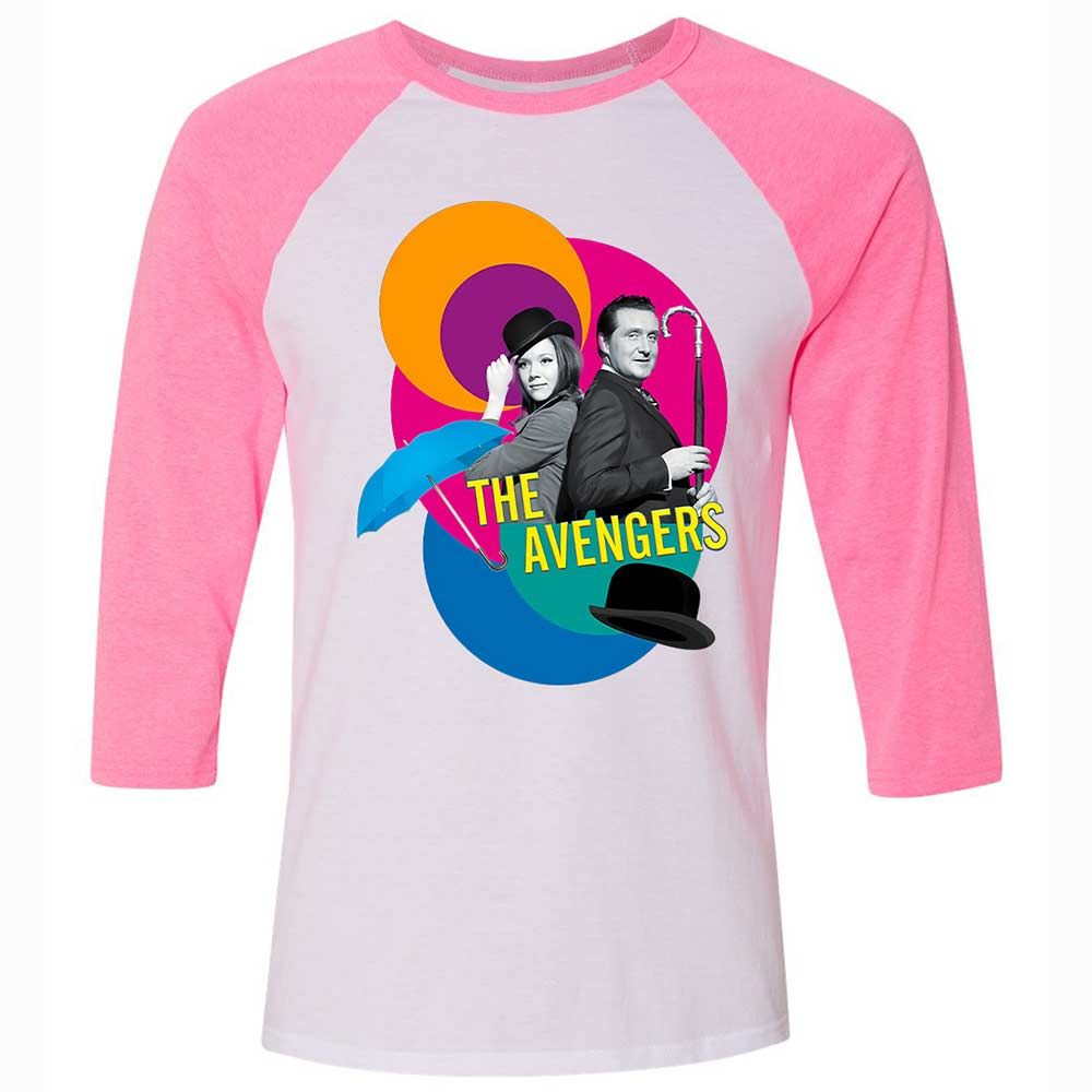 Unisex 3/4 Baseball Tee - B2VLQUL1 - White/Neon Pink - 12