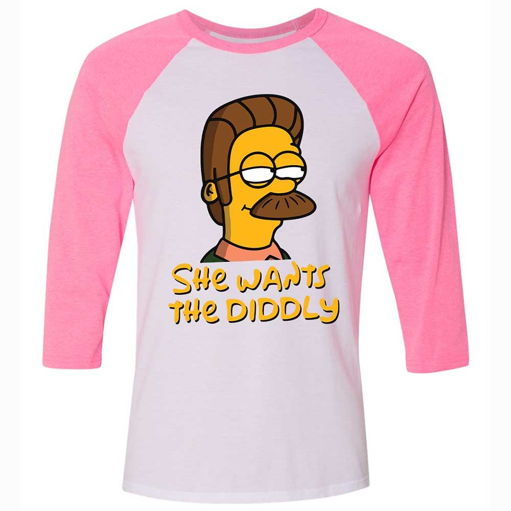 She Wants The Diddly - White/Neon Pink - 12