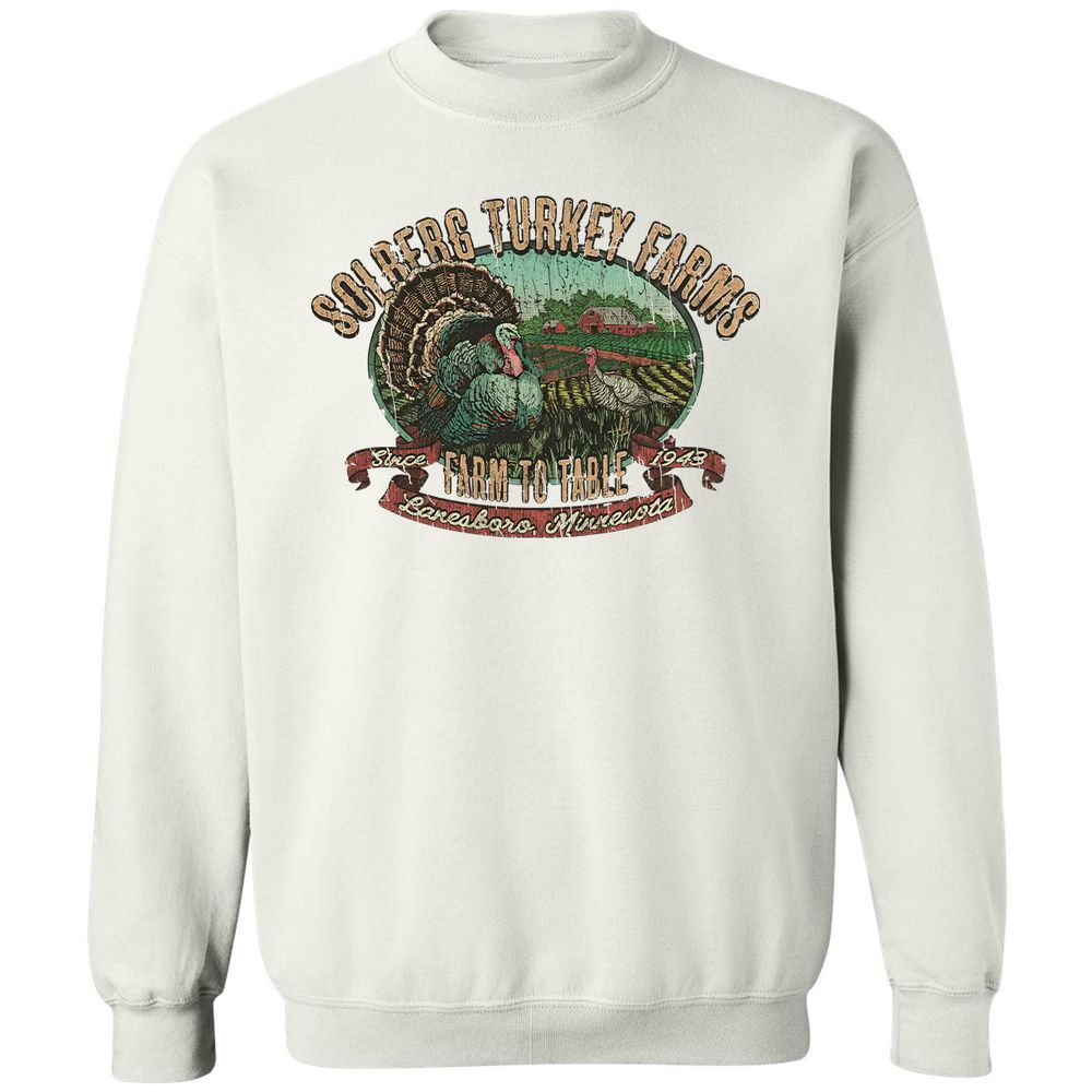 Vintage Turkey Farm Thanksgiving - White - 12
