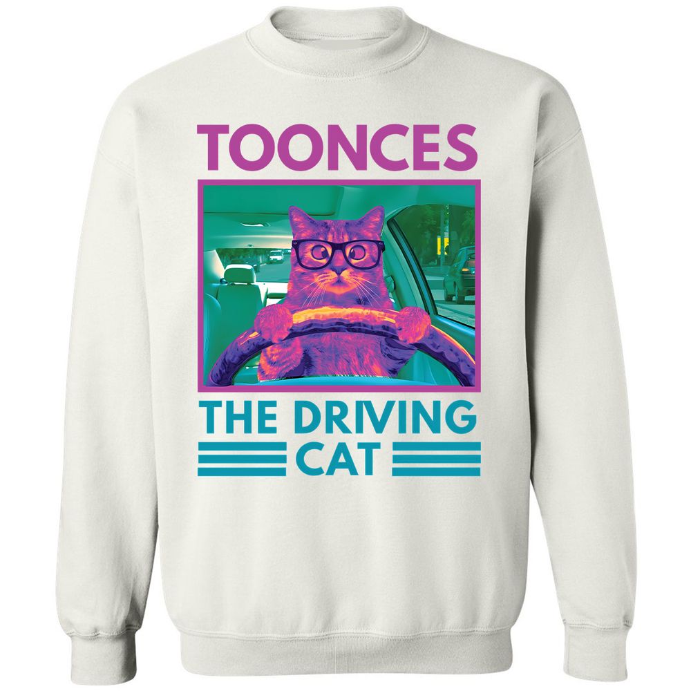 The Driving Cat - White - 12