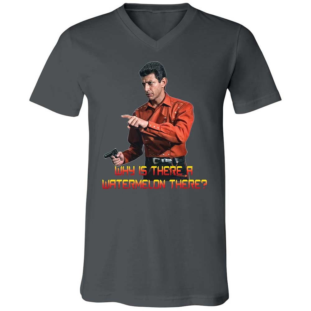 Unisex V-Neck T-Shirt - QM82D4DY - Asphalt - 13