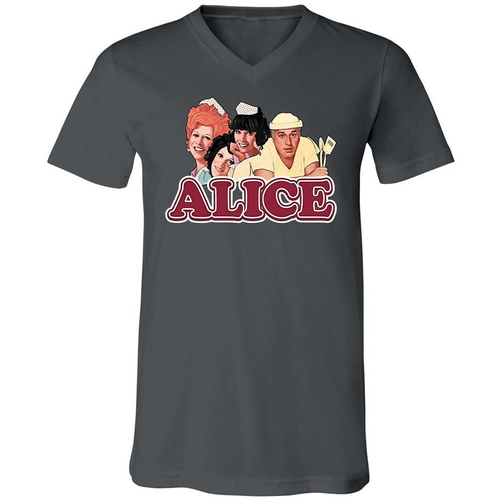 Unisex V-Neck T-Shirt - 3WGYFJZS - Asphalt - 13