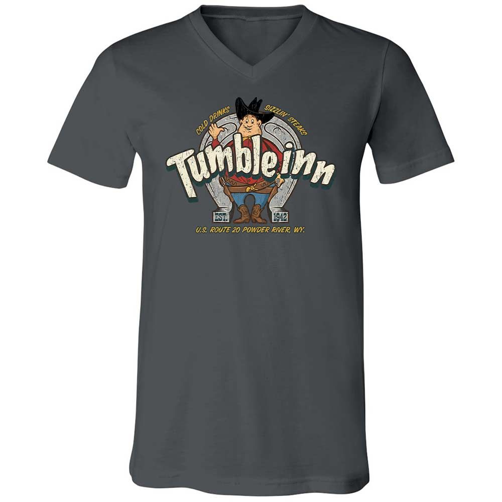Unisex V-Neck T-Shirt - 6B7BKZ38 - Asphalt - 13