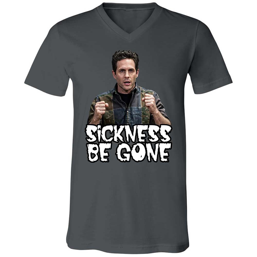 Unisex V-Neck T-Shirt - 5QDSN4E9 - Asphalt - 13