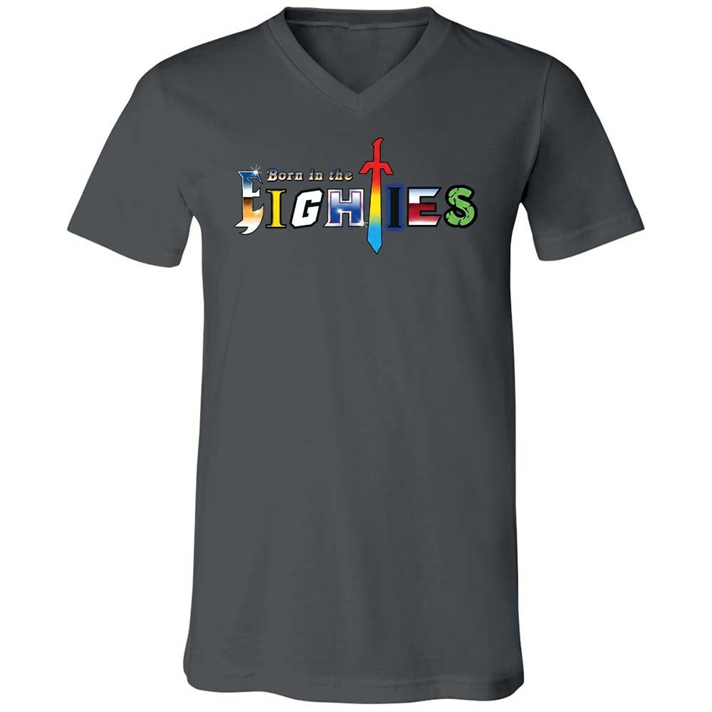 Unisex V-Neck T-Shirt - KYNKF3H1 - Asphalt - 13