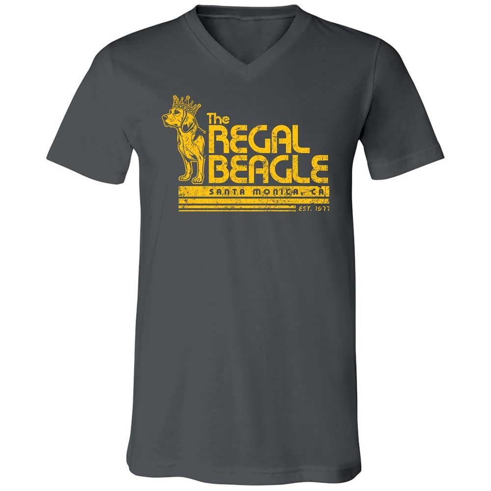 Unisex V-Neck T-Shirt - N3C58UKQ - Asphalt - 13