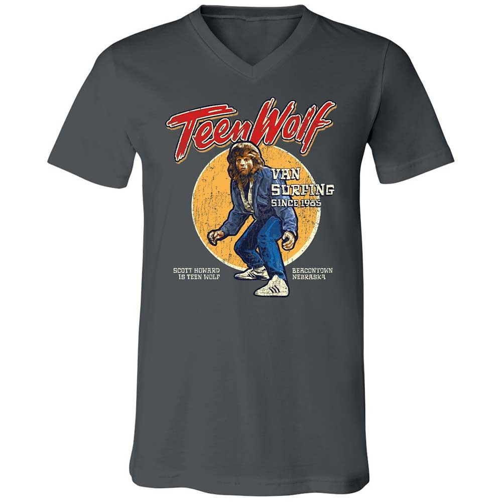 Unisex V-Neck T-Shirt - R9XFT5J6 - Asphalt - 13