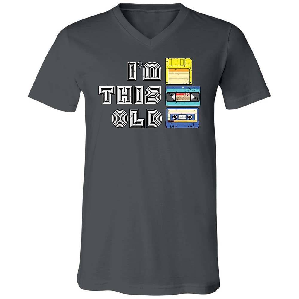 Unisex V-Neck T-Shirt - Black - Asphalt - 13