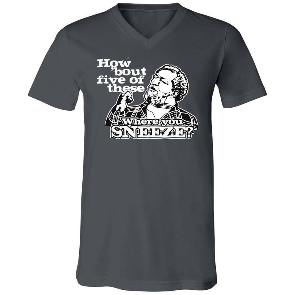 Unisex V-Neck T-Shirt - V7N95X4V - Asphalt - 13